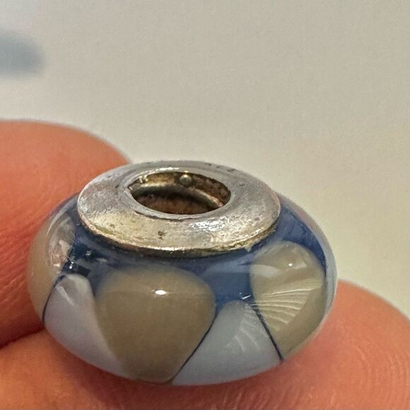 PANDORA Unique Blue Captivating Murano Glass Charm 925 - Picture 3 of 12